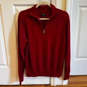 Apt. 9 Men's Red Quarter Zip-Up Sweater
